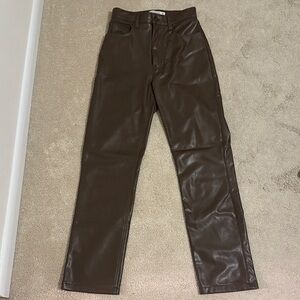Abercrombie & Fitch Leather Brown Pants